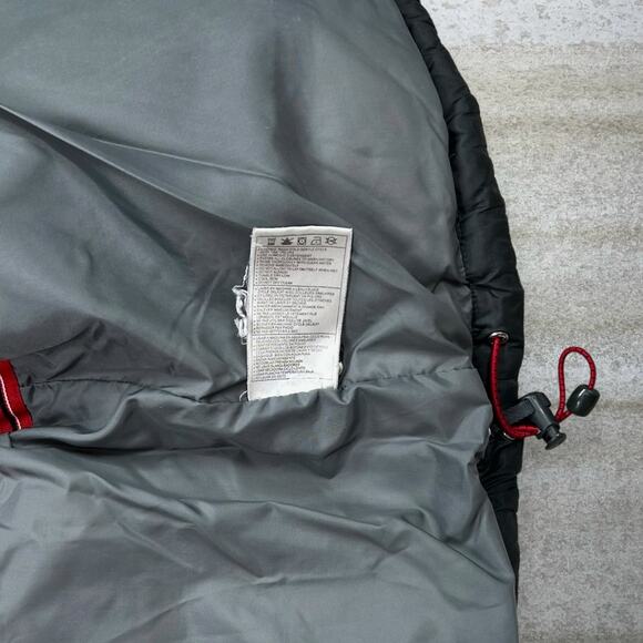 Vintage Nike Puffer Jacket Jet Black Polyester Red Swoosh Insulated Full Zip 90s - Picture 6 of 7